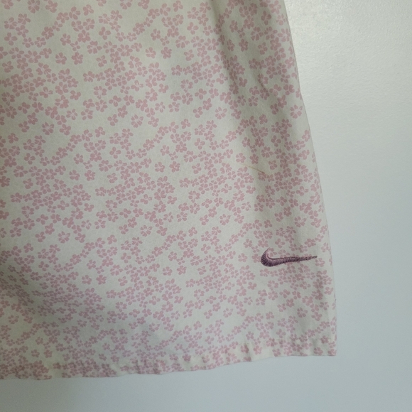 Vintage Womens Nike Golf Tank Top Button Front L Pink Flower Print - Picture 2 of 11